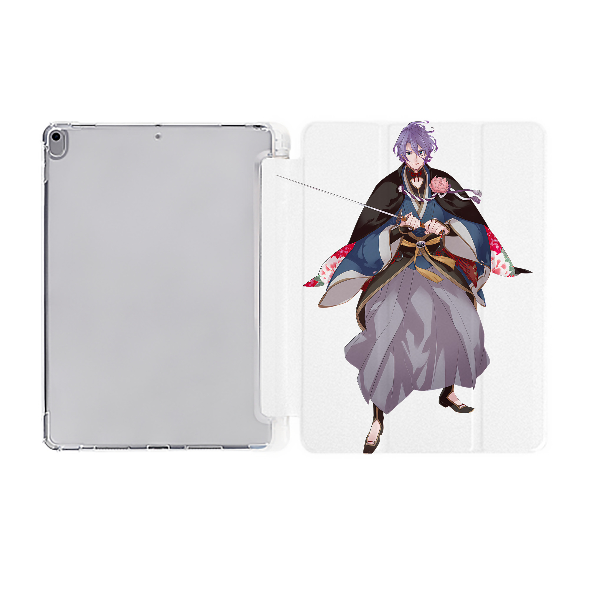 （画像用） 刀剣乱舞 Touken Ranbu IPad ケース ペン収納付き 三つ折りスタンド PUレザー×シリコン 対応機種9.5/10.5/10.9インチ
